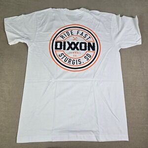 DIXXON FLANNEL CO STURGIS SD RIDE FAST WHITE T SHIRT MENS LARGE Motorcycle Biker